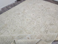 9x12 Distressed Oversize Neutral Anatolian Rug | Geometric Heriz Design | Hand Knotted Area Rug