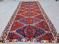 Vintage Turkish Kilim Rug: 6.40x13 ft, Hand-Woven Wool Oushak Rug
