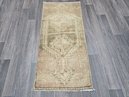 18x42 inches Neutral Vintage Doormat - Turkish Bath mat - Vintage Doormat for Front of door