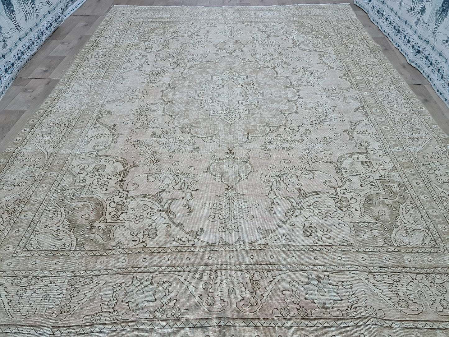 9x12 Neutral Oushak Area Rug