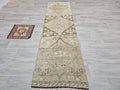 Vintage Turkish Runner Rug: Hand-Knotted Wool Oushak, Earth Tone (2.60x9.60 ft)
