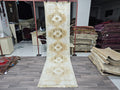Hand Knotted Wool Oushak Runner: Neutral Turkish Hallway Rug (3x11)