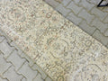 2x10 Narrow Vintage Turkish Oushak Runner Rug for aisle and hallway