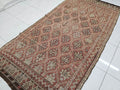 Hand Knotted Wool Turkish Rug: Vintage Bohemian Kilim (5.10x9.90 ft)