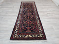 Vintage Hand Knotted Wool Runner Rug: Traditional Persian Design (3.60x10.20 ft)