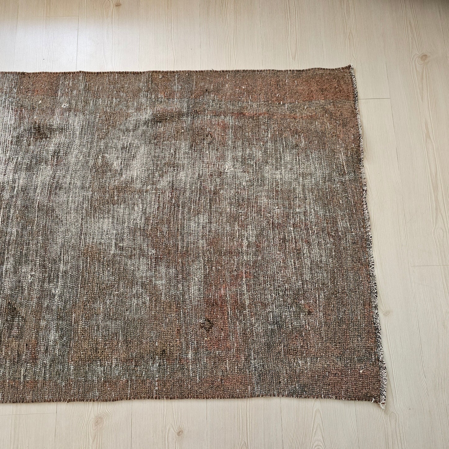 3x9 Gray Vintage Wool Runner - Hand Knotted Runner Rug //3.2x9 feet