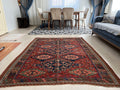 Antique Caucasian Soumak Rug: Hand-Knotted Wool, Tribal Design (5x6.35 ft)