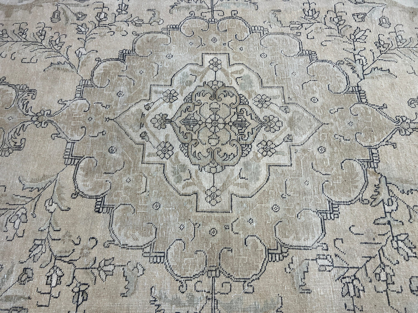 9x12 Area Rug Hand Knotted Medallion Turkish Rug for Livingroom and Big Office