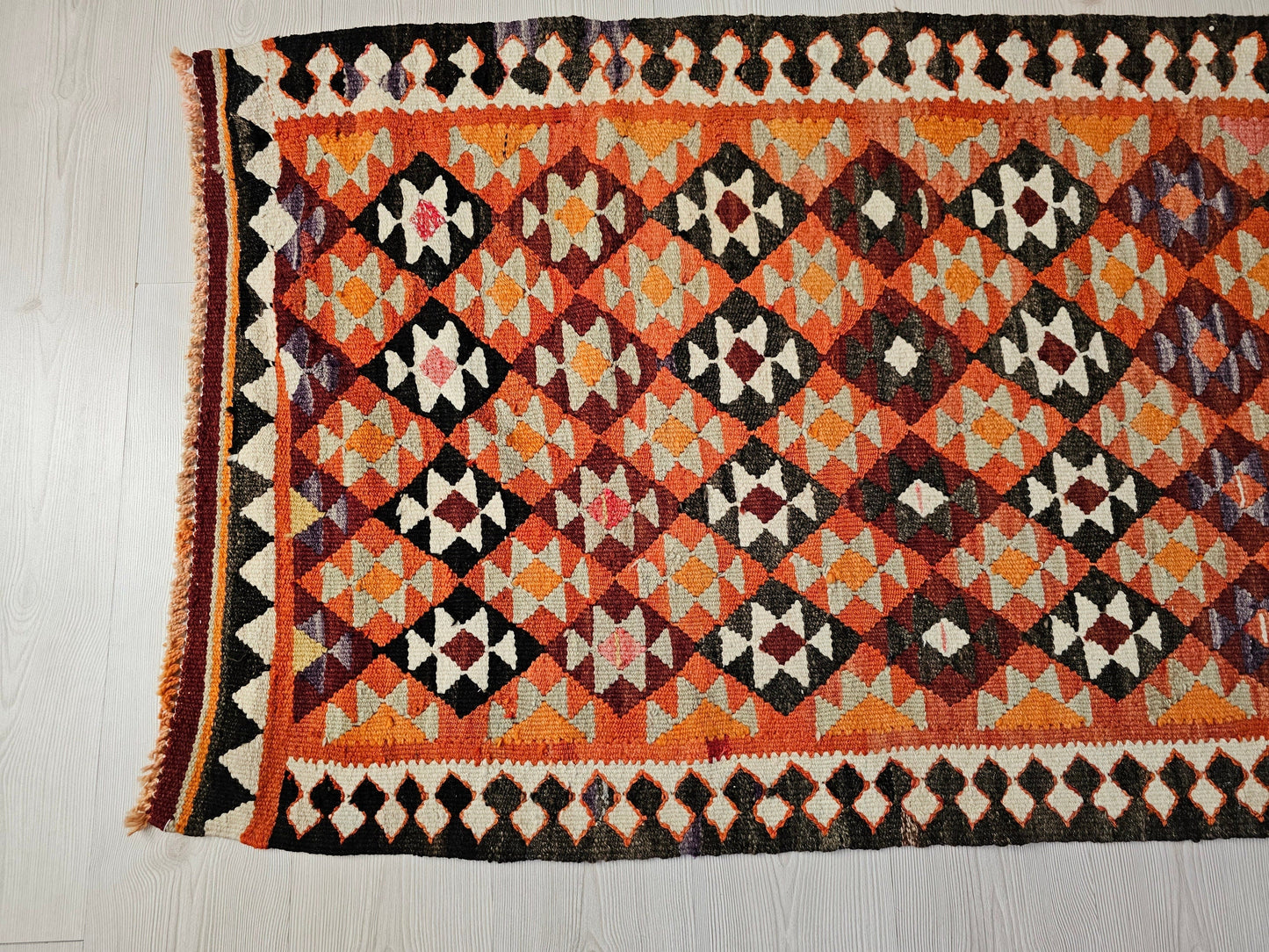 3x9 Traditional Vintage Runner rug, HandKnotted Turkish Runner //3x8.5 feet