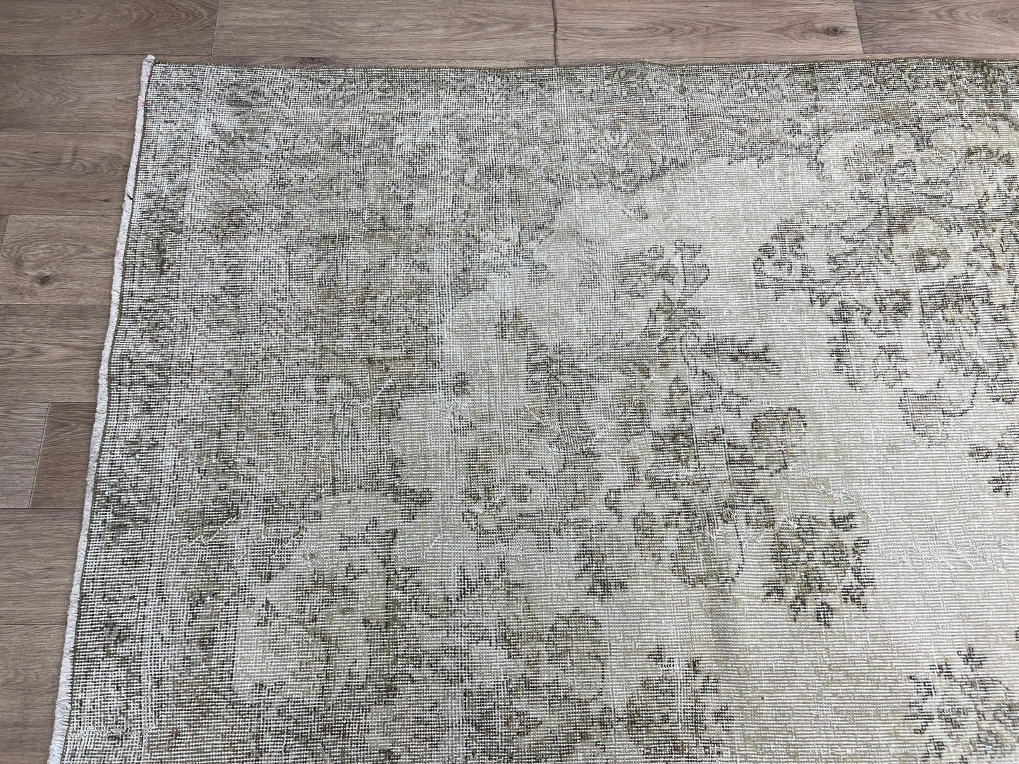 Reserved - 7.50x11.65 feet Cream Vintage Floral Design Turkish Area Rug