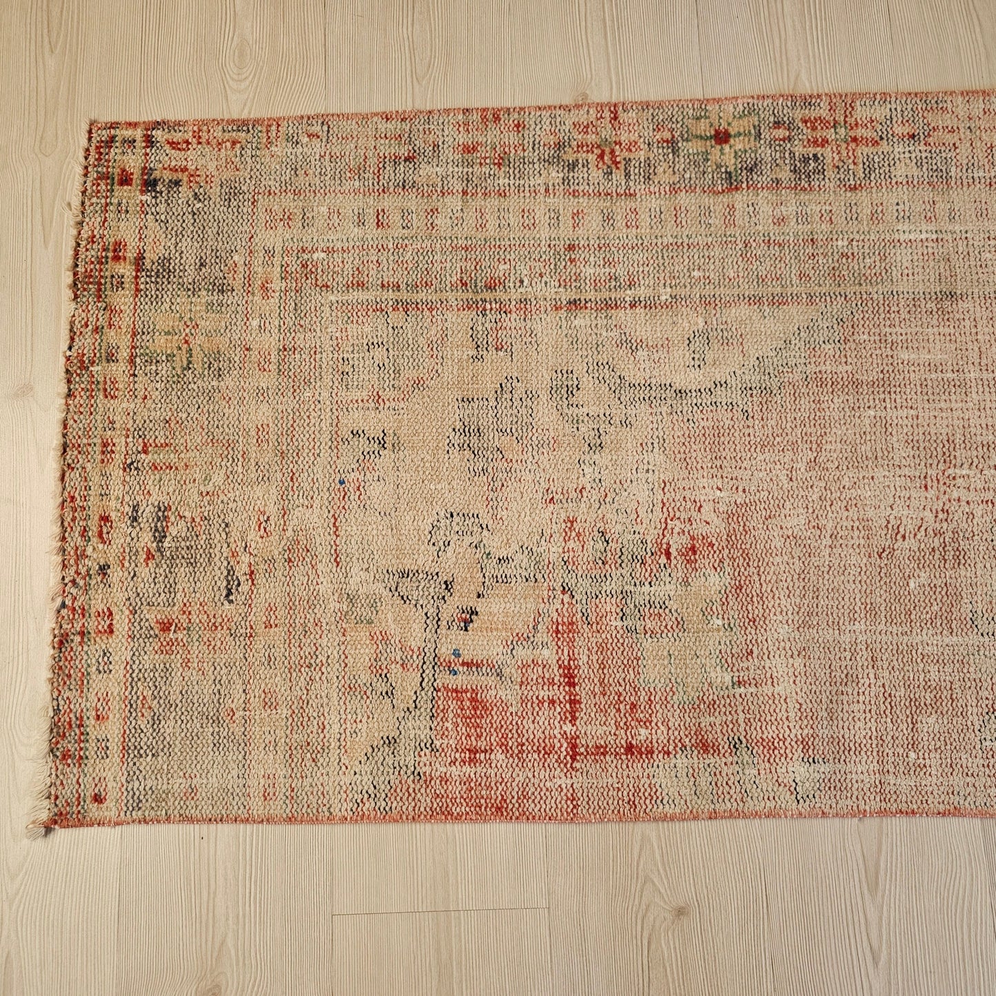 2x9 Vintage Turkish Runner for Hallway and Kitchen- 9 foot runner for Bathroom - Wool Oushak Runner - Faded Runner Rug