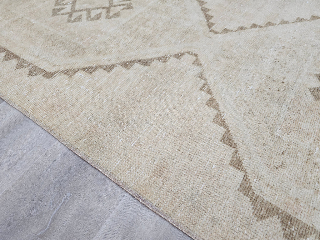 Vintage Turkish Oushak Runner: Hand Knotted Wool, Earth Tone (3.10x12.60 feet)