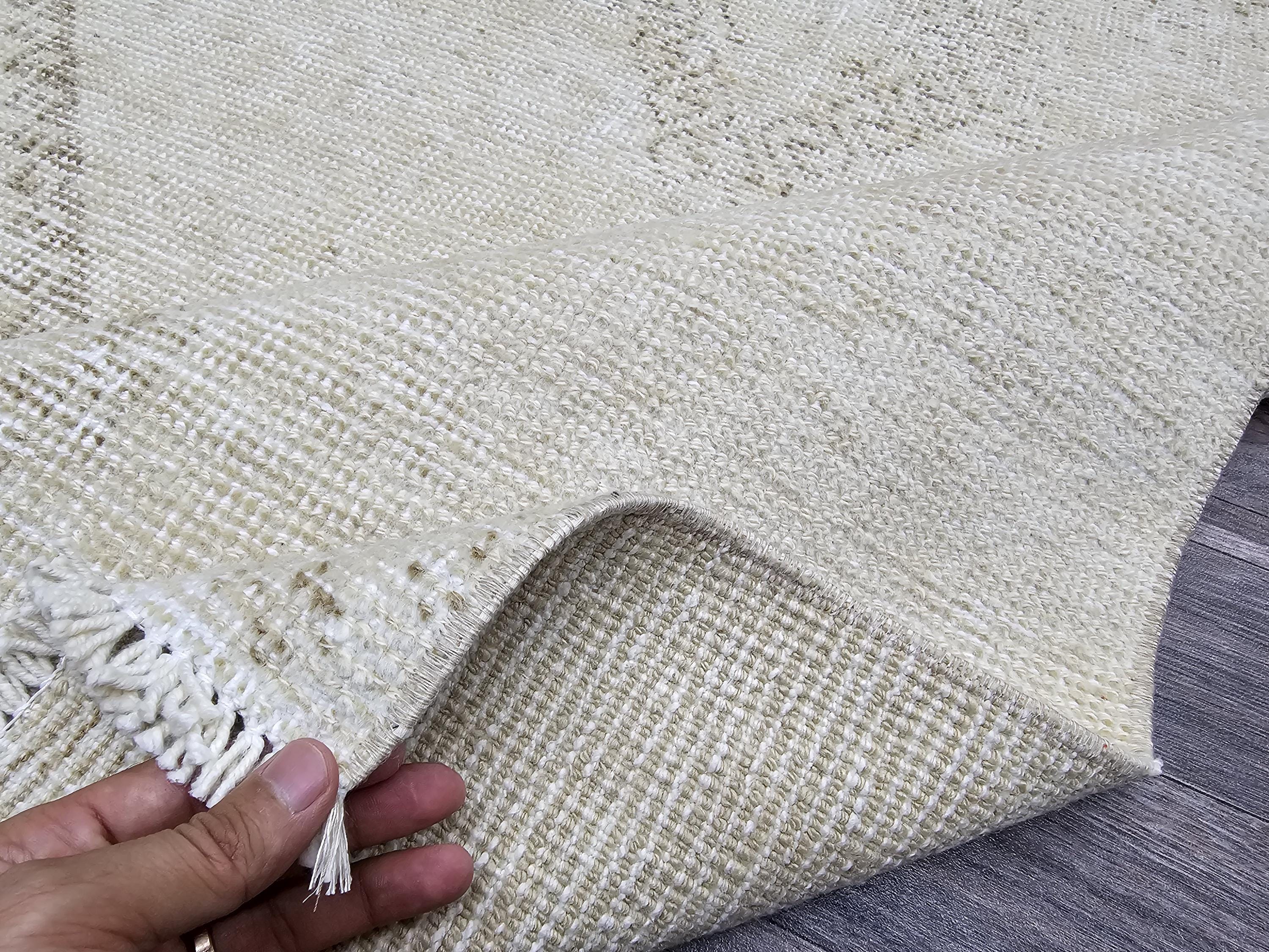 Vintage Oushak Runner Rug: 3x12.25 ft, Neutral Turkish Wool Rug