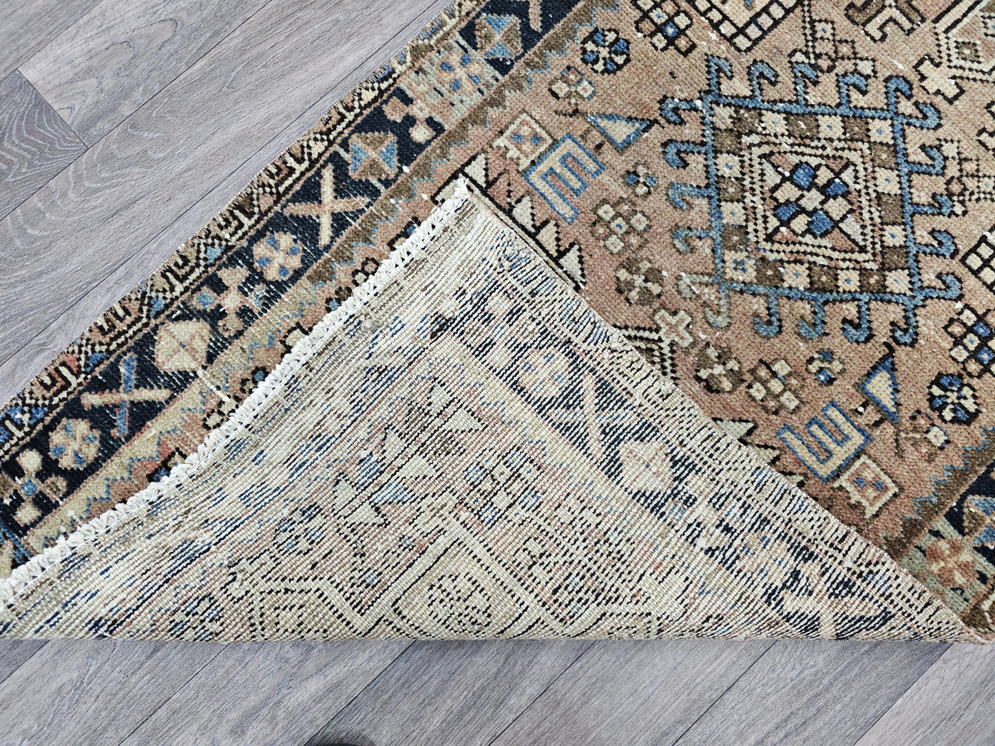 2.5x10 Heriz Runner Vintage- Muted and Faded Turkish Runner - Oushak Runner - Kitchen Runner Rug/2.40x10 feet