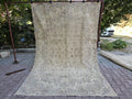 Large Vintage Turkish Wool Rug: 7x10 Floral Oushak