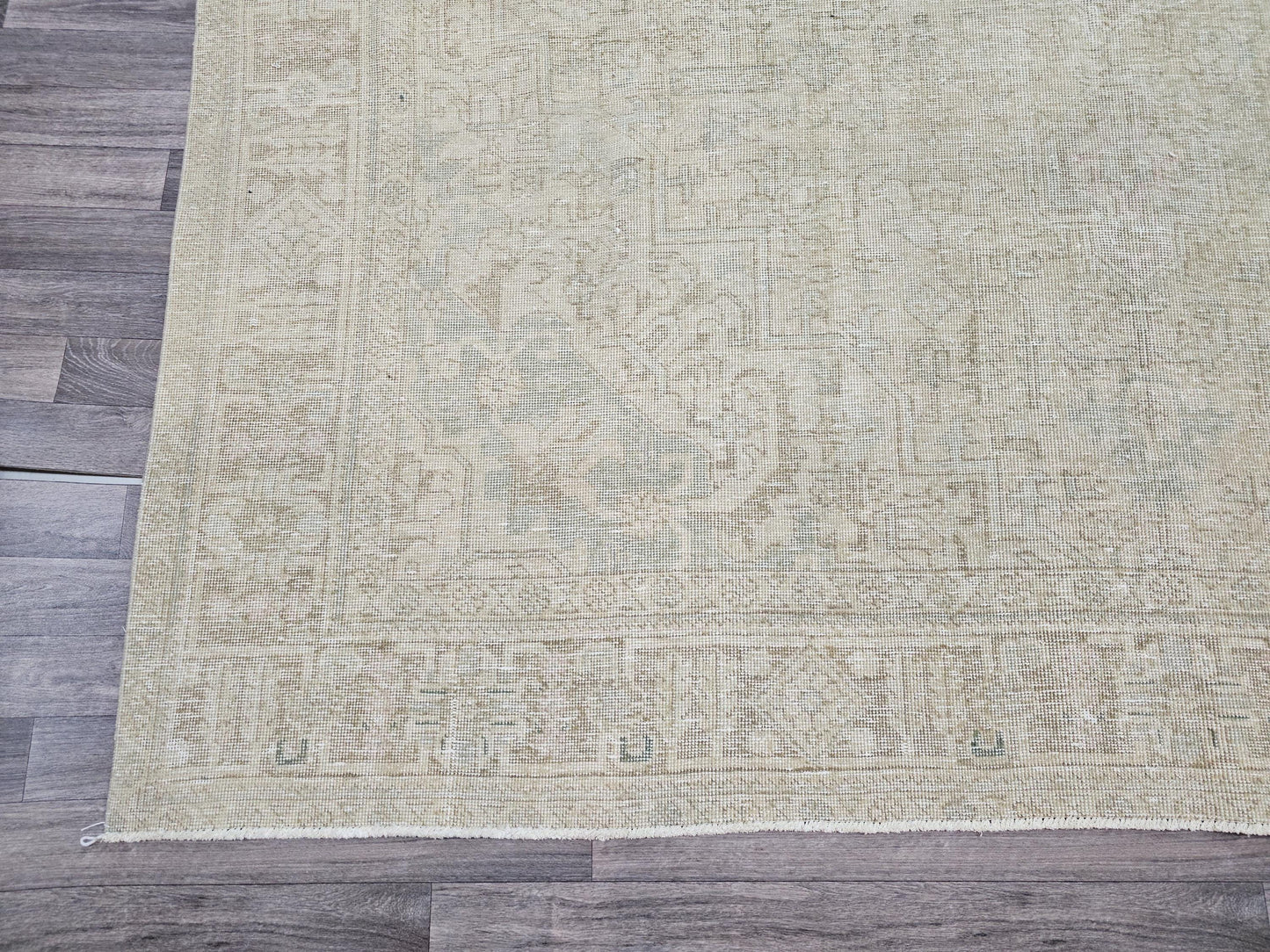 9x12 Heriz Rug, Neutral Vintage Rug, Antique Oriental Wool Rug, Living Room Rug, Large Area Rug, Dining Room Rug, Geometric Rug