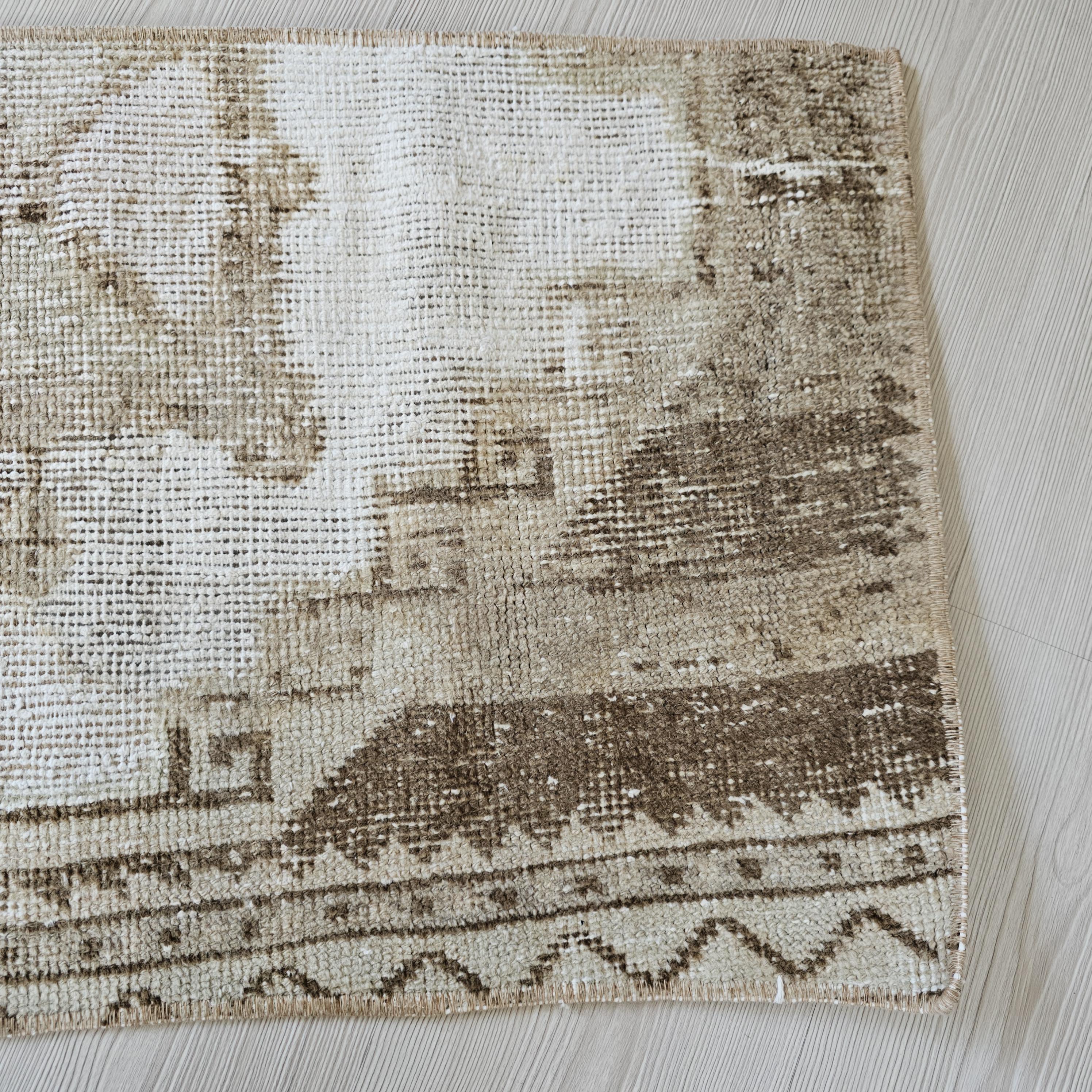 2x3 Mini Turkish Rug Vintage Doormat for Bathroom and front of door //1.65x3 feet