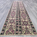 Handcrafted Wool Runner Rug: Traditional Aisle Hallway Carpet (1.80x6.70 ft)