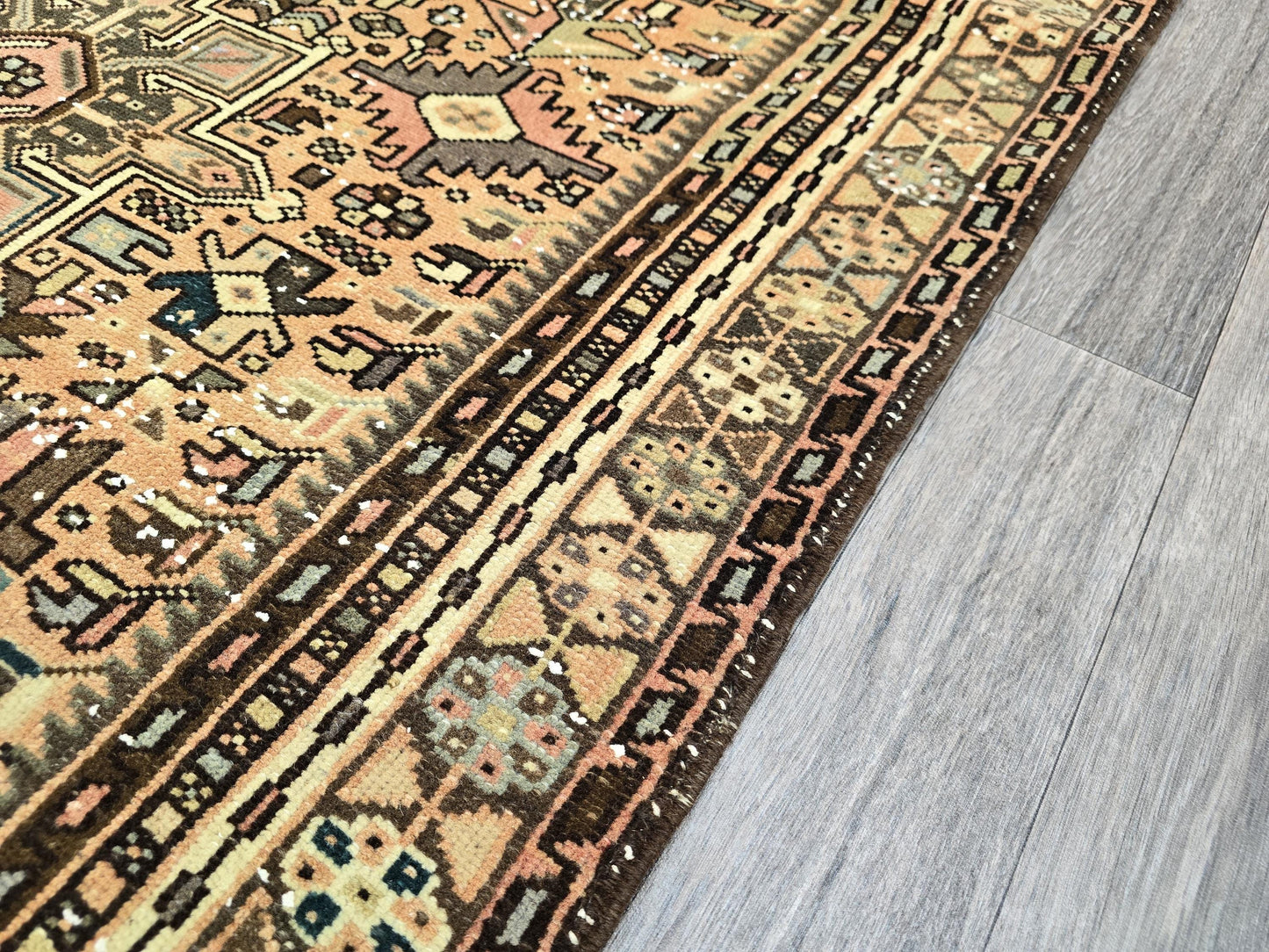 Antique Persian Heriz Runner Rug (3.7' x 12.5')