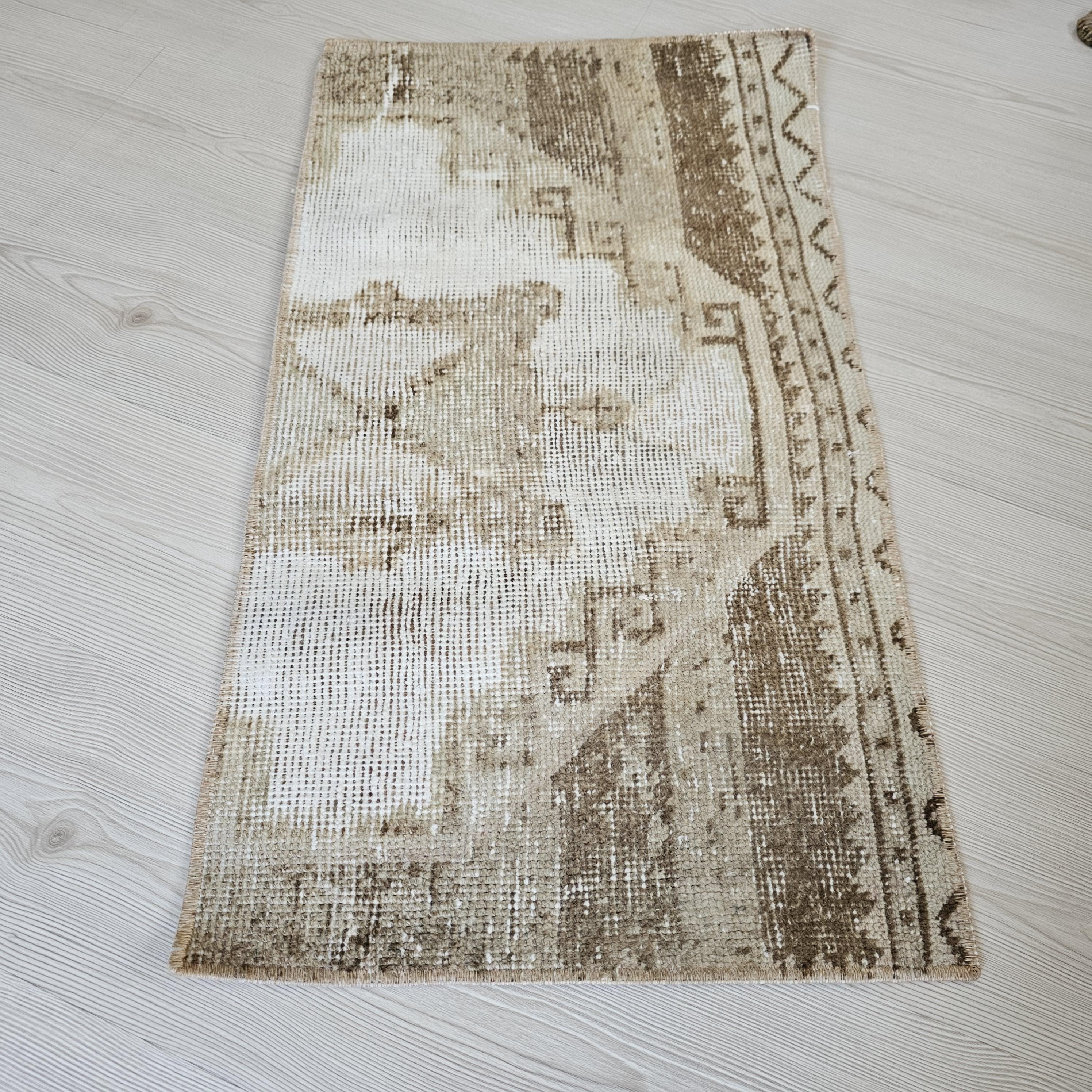 2x3 Mini Turkish Rug Vintage Doormat for Bathroom and front of door //1.65x3 feet