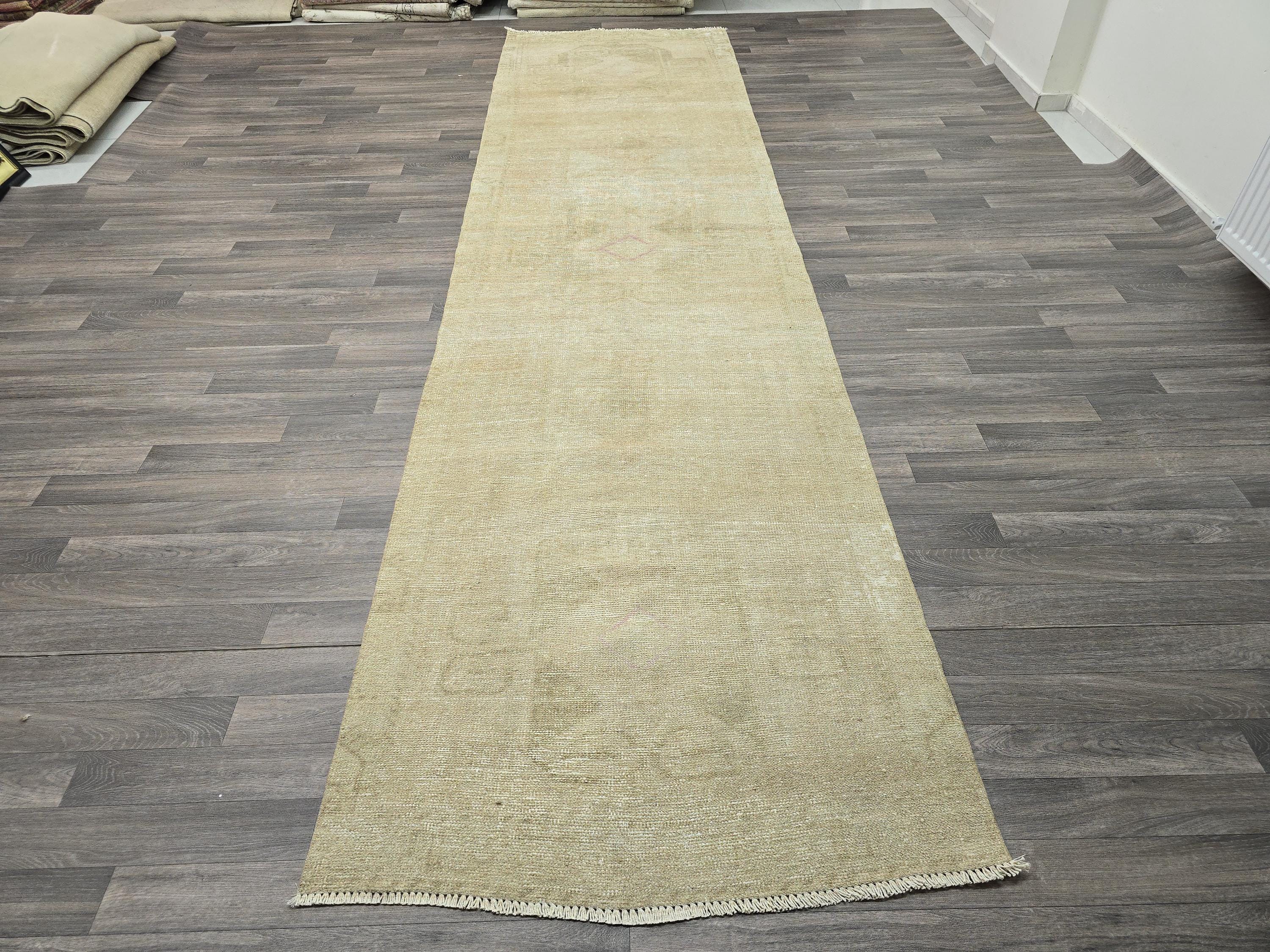 Vintage runner/ 3.60x13.50 feet / Handmade Wool Oushak Runner for Long Hallway and Stairs