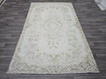 5.25x8.7 feet Neutral Vintage Area Rug Hand knotted Wool Turkish carpet