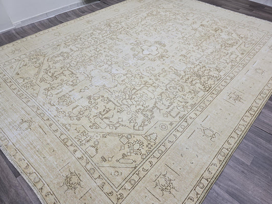 9x12 Faded Handmade Vintage Turkish Rug //9.35x12.25 feet