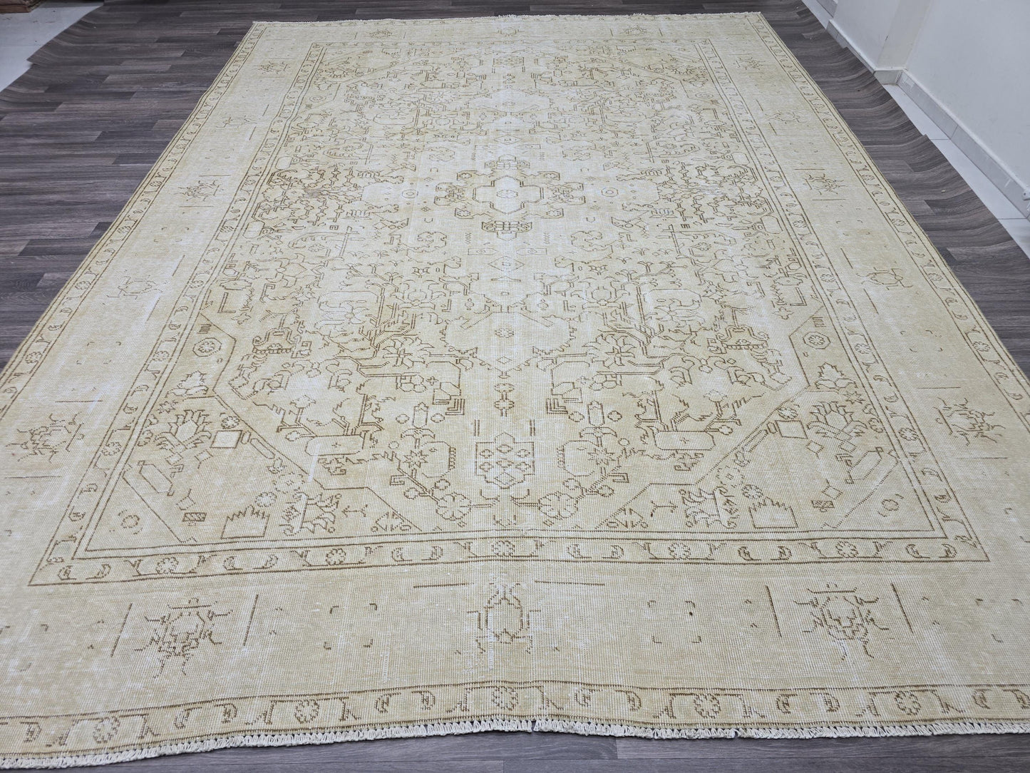 9x12 Faded Handmade Vintage Turkish Rug //9.35x12.25 feet