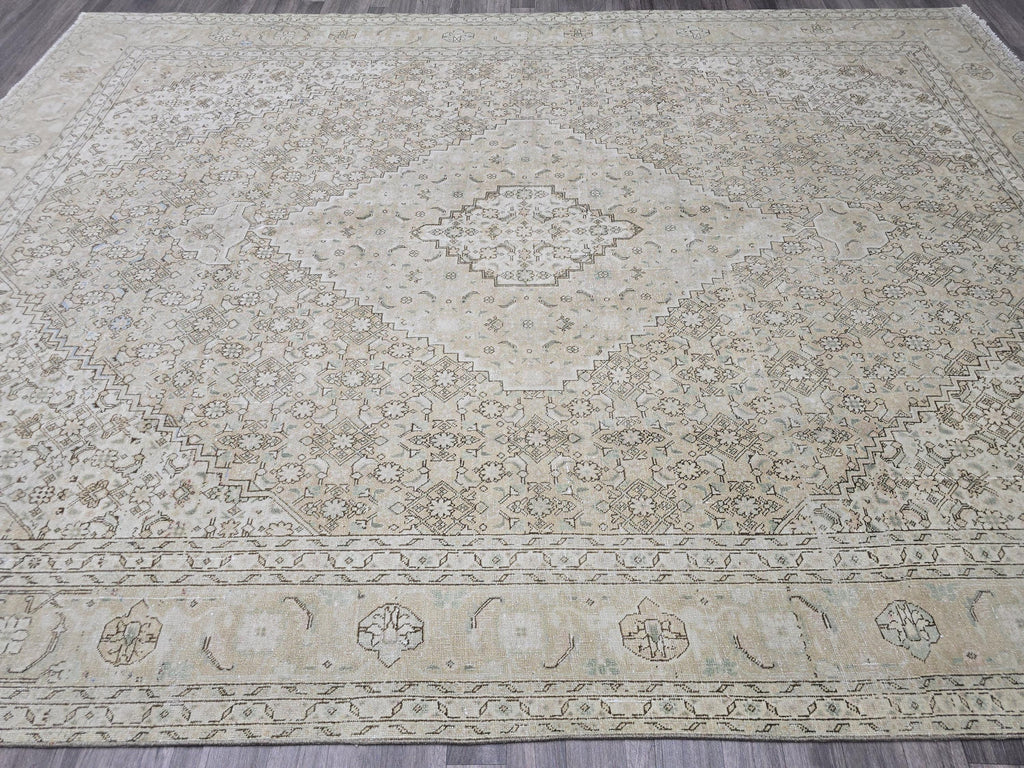 9x12 Oushak Area Rug : High Quality Neutral Wool Turkish Carpet