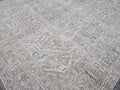 Oversized Neutral Oushak Rug: Vintage Turkish Wool Carpet (9.35x12.30 ft)
