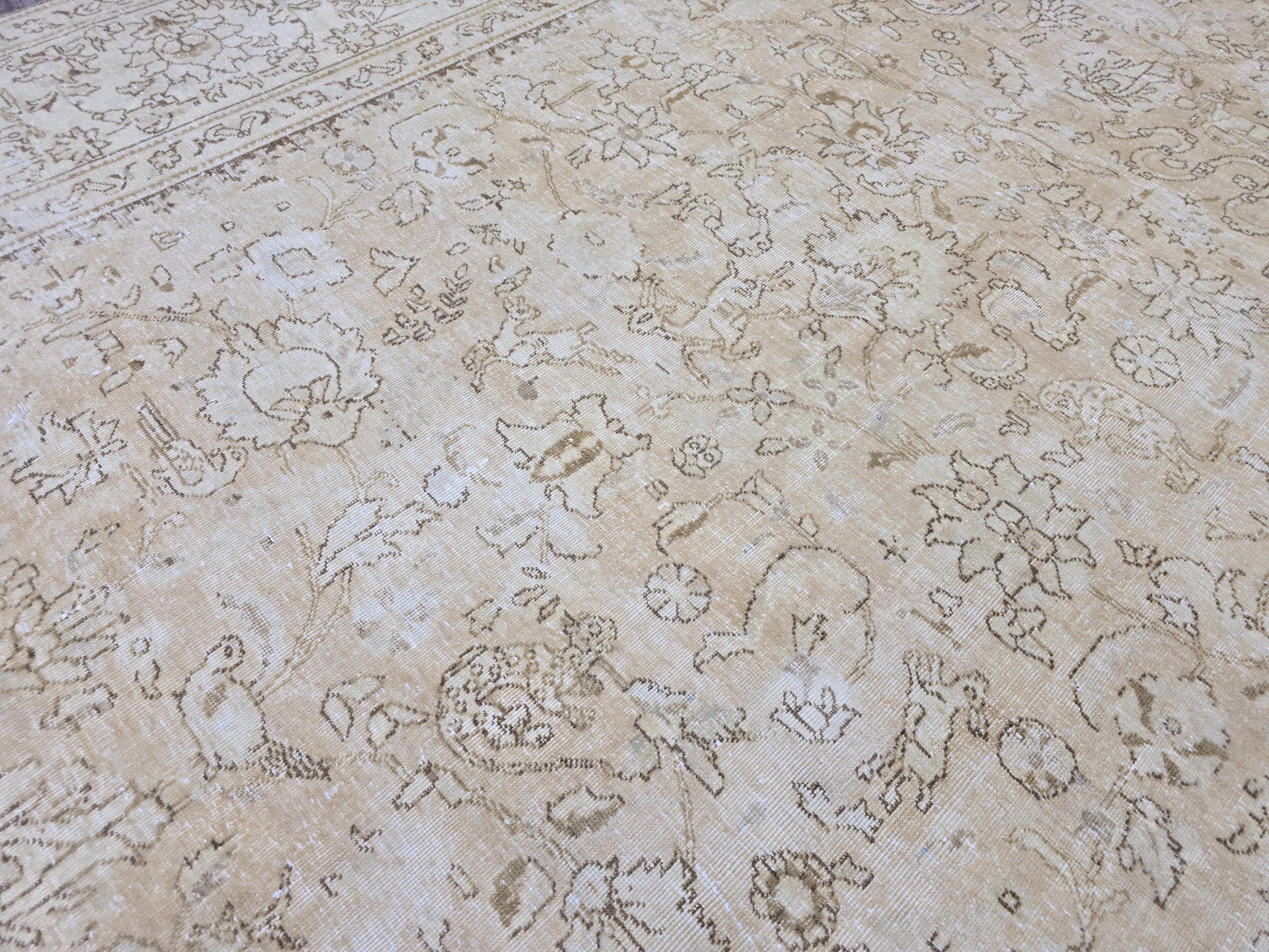 Oversize Oushak Rug: 9.70x12.25 ft, Hand-Knotted Wool, Neutral Farmhouse Decor