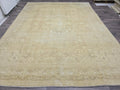 Large Vintage Oushak Rug: 10x12 Handwoven Wool Turkish Carpet
