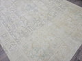 Oversized Oushak Rug 9x12: Hand-Knotted Neutral Vintage Area Rug