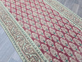 Hand Knotted Oushak Runner: Extra Long Vintage Turkish Hallway Rug