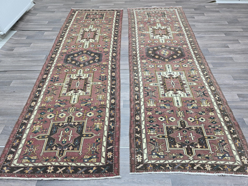 3x9 Pair Classic Vintage Runner Hand Knotted