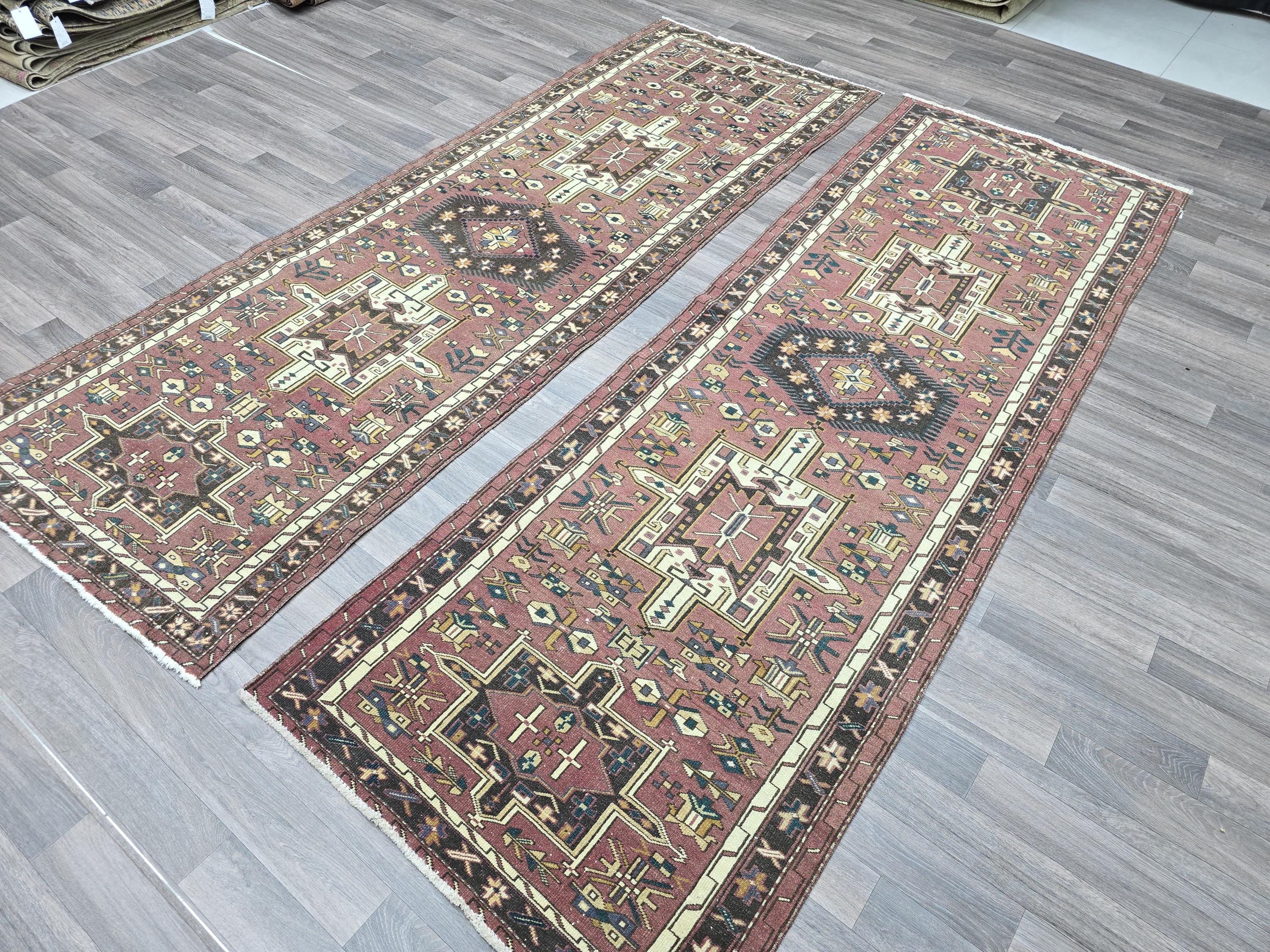 3x9 Pair Classic Vintage Runner Hand Knotted