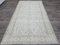 Vintage Turkish Oushak Rug 5x9: Handknotted Wool Floral Carpet