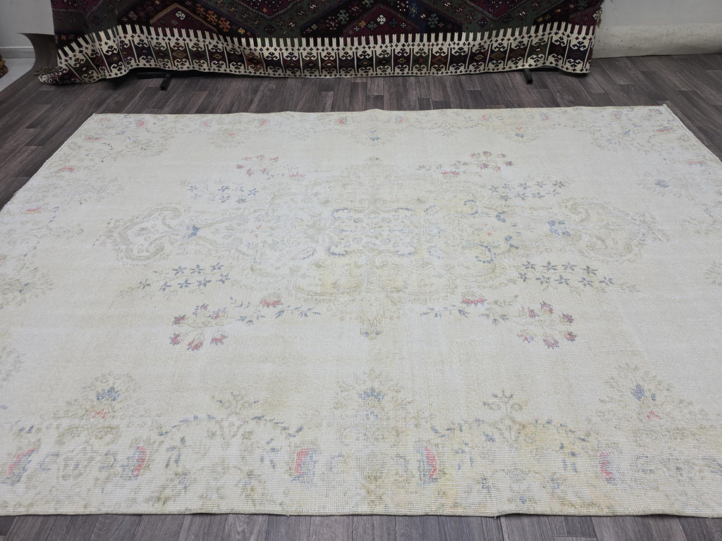 7x10 Turkish rug, 7 X 10.30  ft Area Rug, Handmade Area Rug, Rustic decor Rug, natural area rug, neutral rug,blush area rug,tribal rug