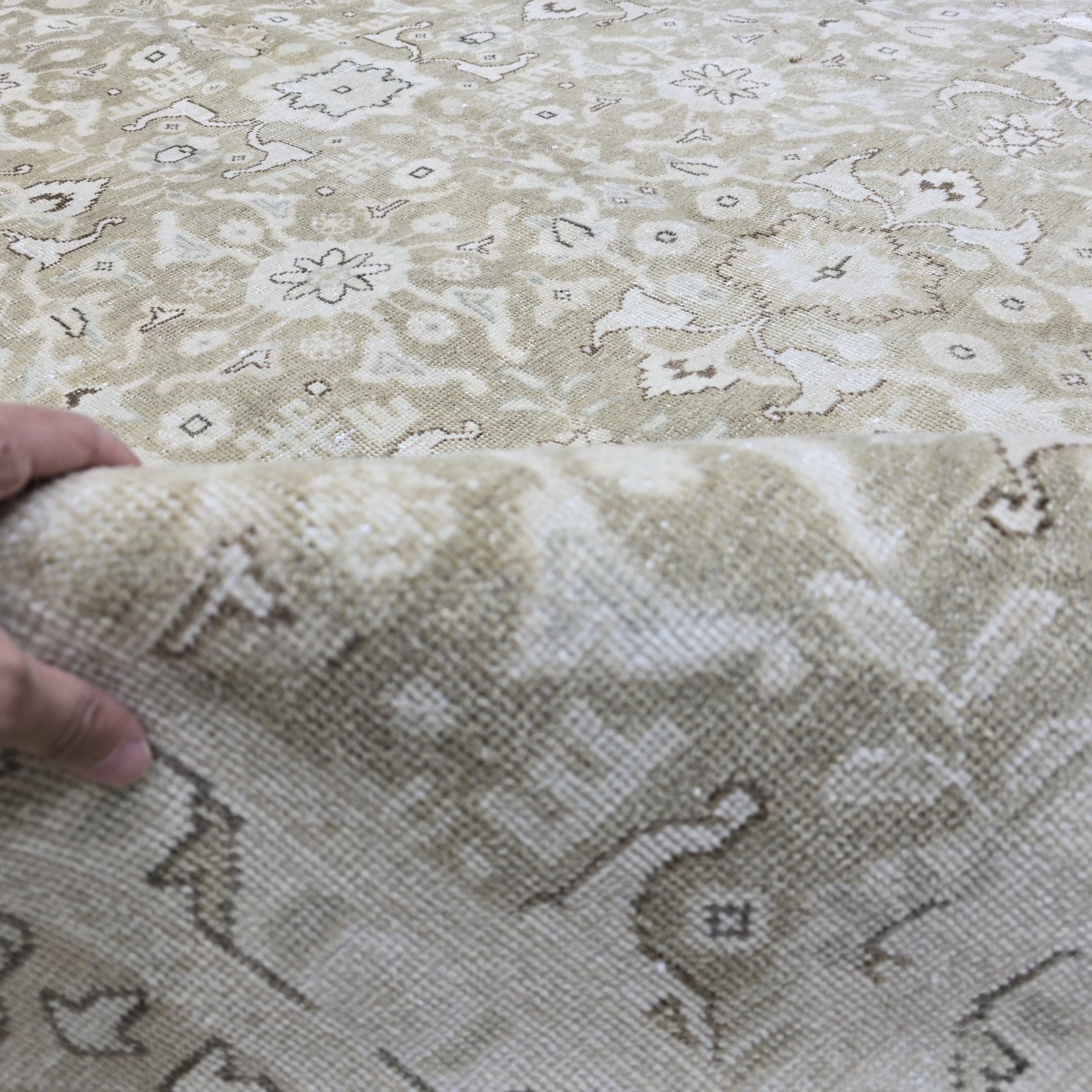 8x10 Handmade Oushak Rug: Vintage Turkish Rug for Bedroom, Livingroom and Diningroom