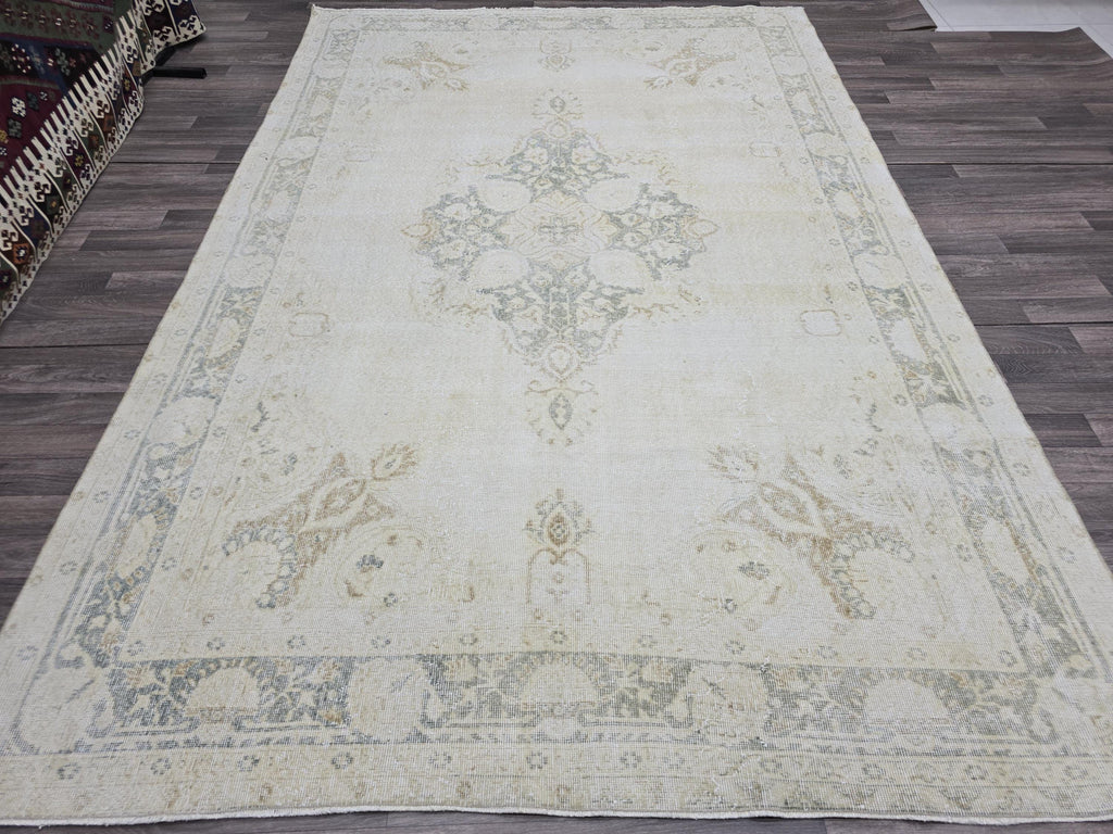 Turkish rug, 7 X 10.50 feet Area Rug, Hand Knotted  Rug, Faded  Rug, natural area rug, neutral rug, large area rug, boho rug, decor rug