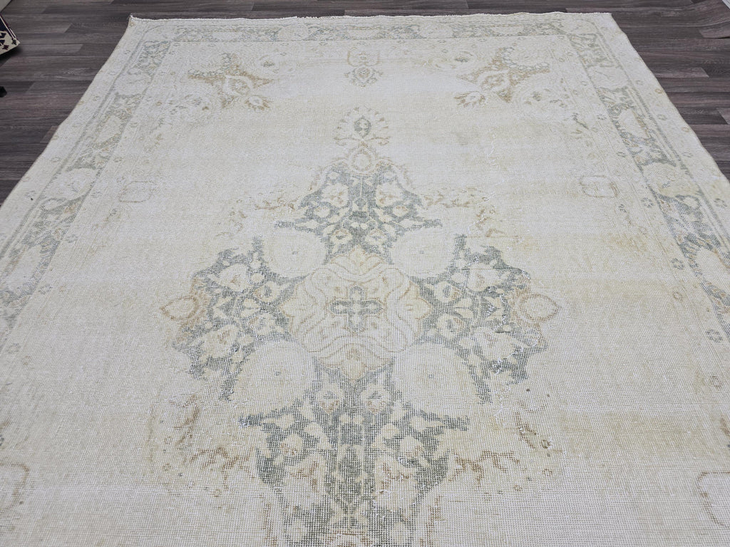 Turkish rug, 7 X 10.50 feet Area Rug, Hand Knotted  Rug, Faded  Rug, natural area rug, neutral rug, large area rug, boho rug, decor rug