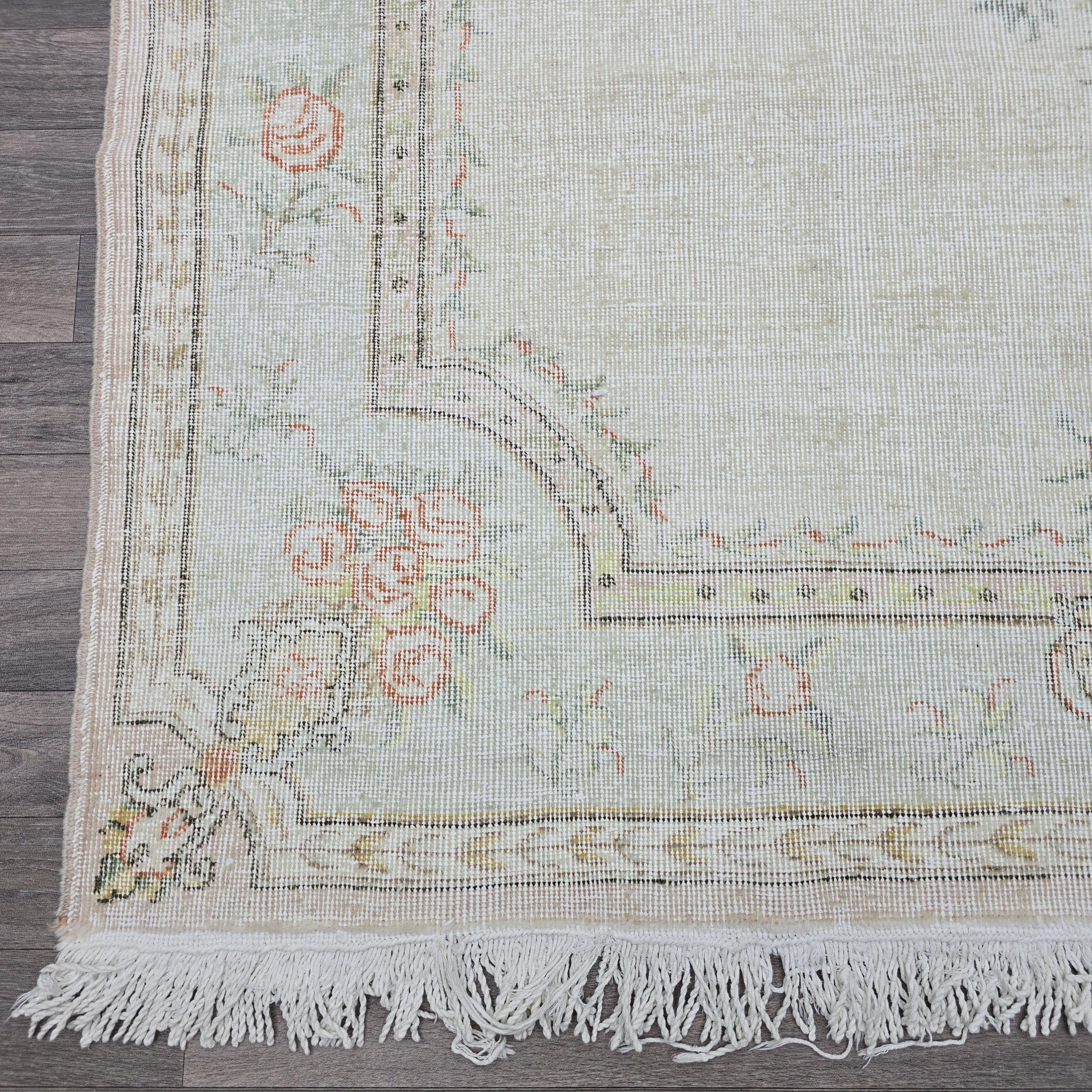 6x9 Vintage Handmade Turkish Rug | Authentic Wool Oushak Rug | Boho Decor Rug | Rug for Office and Lounge Room //6.40x9.30 feet