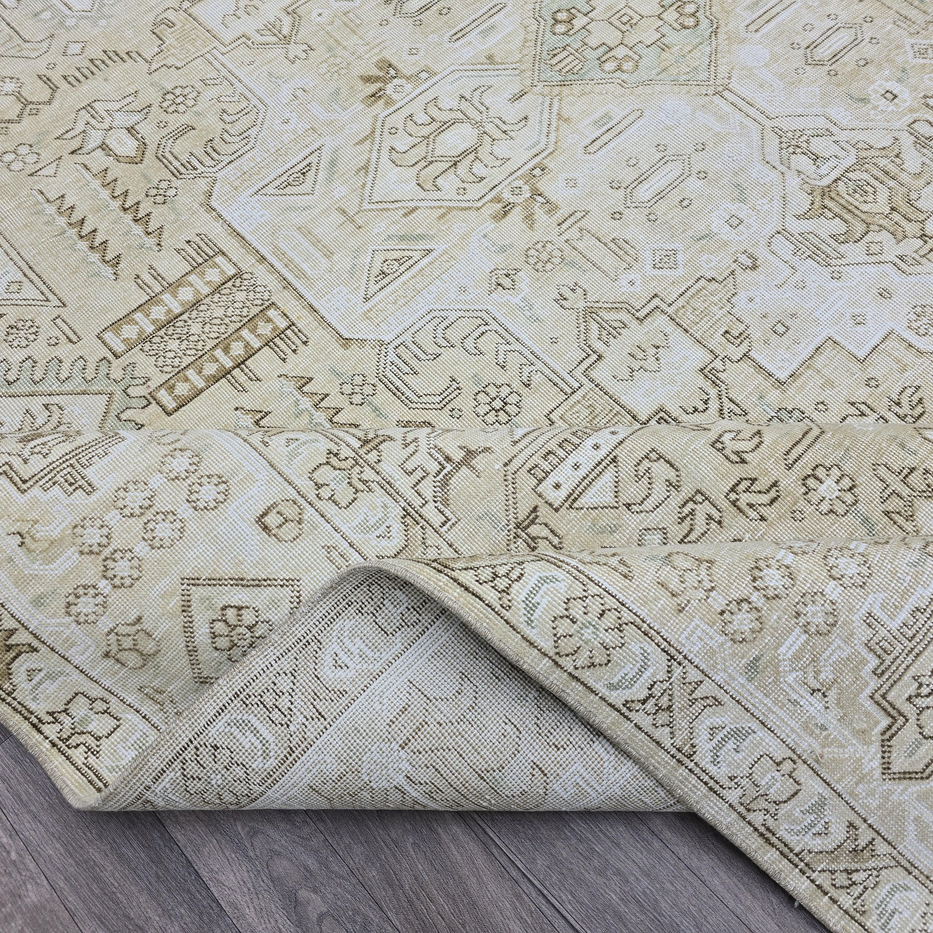 Oversized Oushak Rug 10x12: Hand-Knotted Wool Oriental Carpet