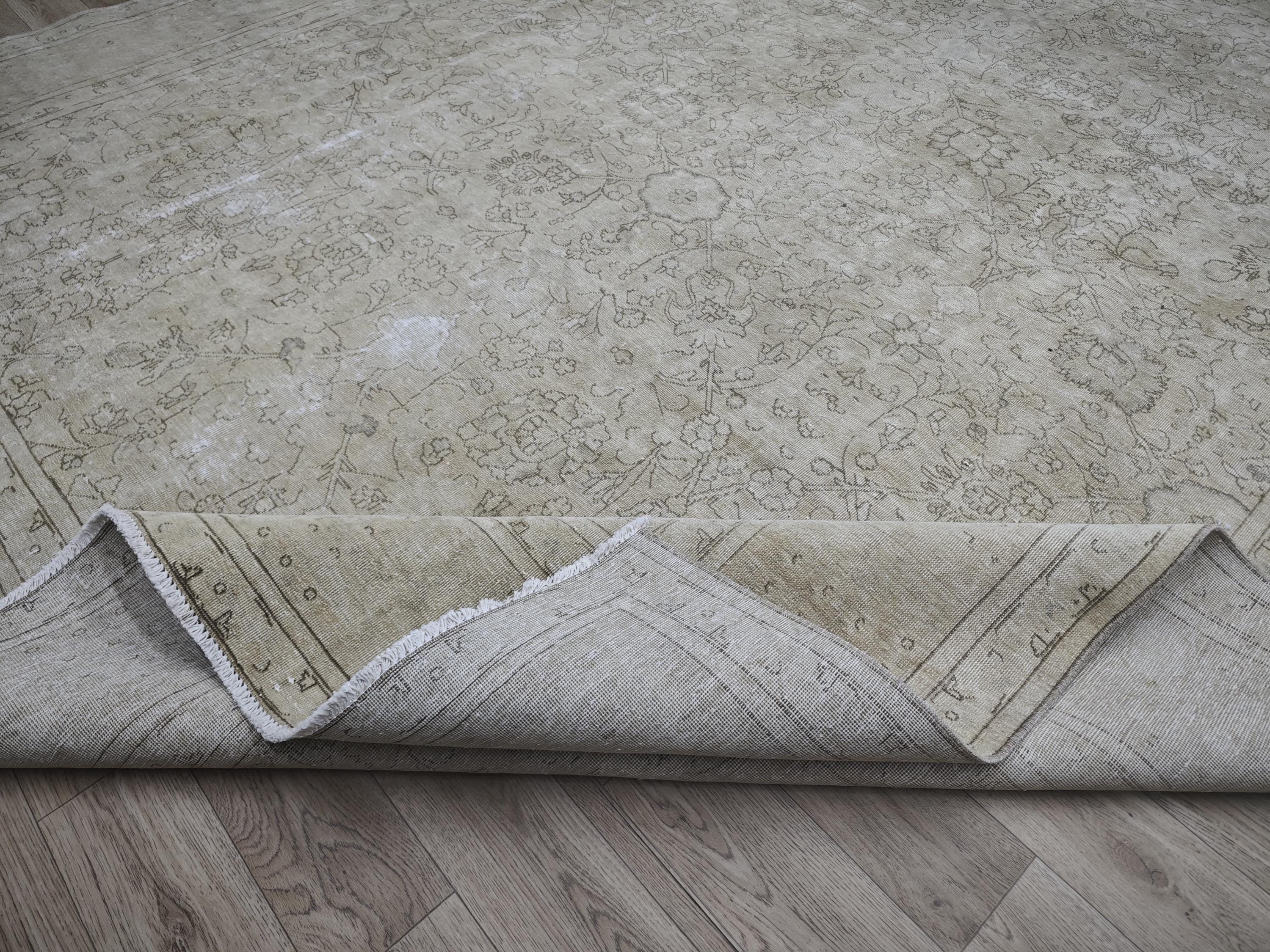 10x15 Oversize Oushak Area Rug for Livingroom and Big Space/ Hand Knotted Wool Turkish Rug/ Authentic Carpet/ Extra Large Rug Neutral