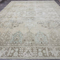 9.5x12.5 ft Antique Mahal Rug: Large Wool Oriental Carpet