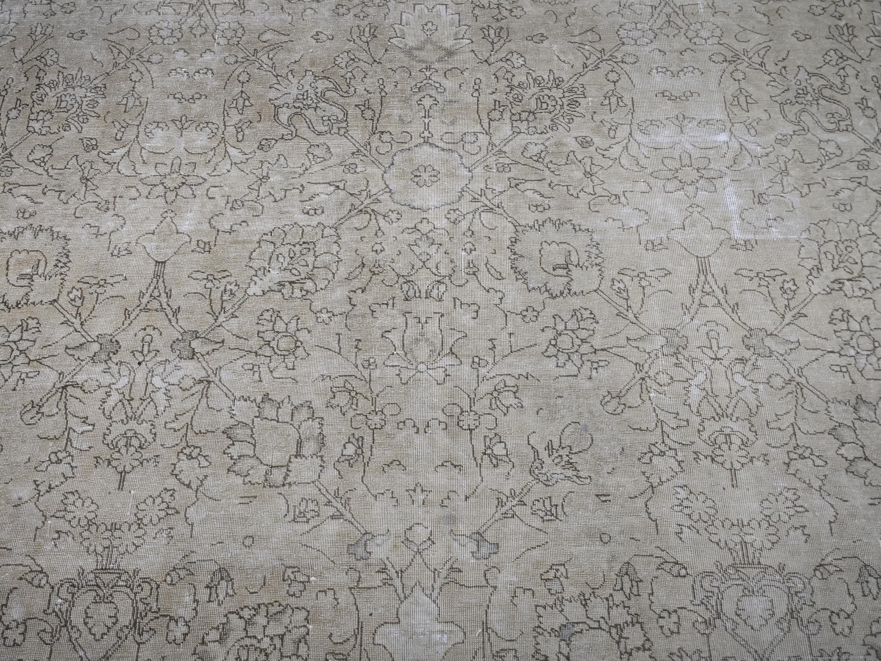 Oversized Oushak Wool Rug 9.85x15.5 ft: Vintage Turkish Area Carpet