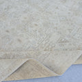 9'5" x 12'4" Classic Vintage Muted Beige, Cream Taupe Brown Soft Powder Blue