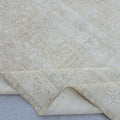 Vintage Oushak Wool Rug 9.5x12.5 ft - Neutral Turkish Carpet