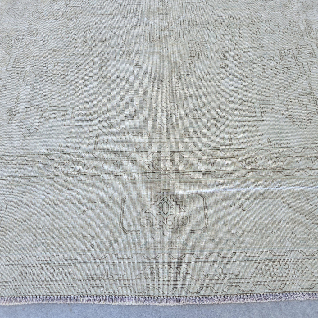 Handmade Wool Oushak Rug 9x12: Extra Large Neutral Oriental Area Rug
