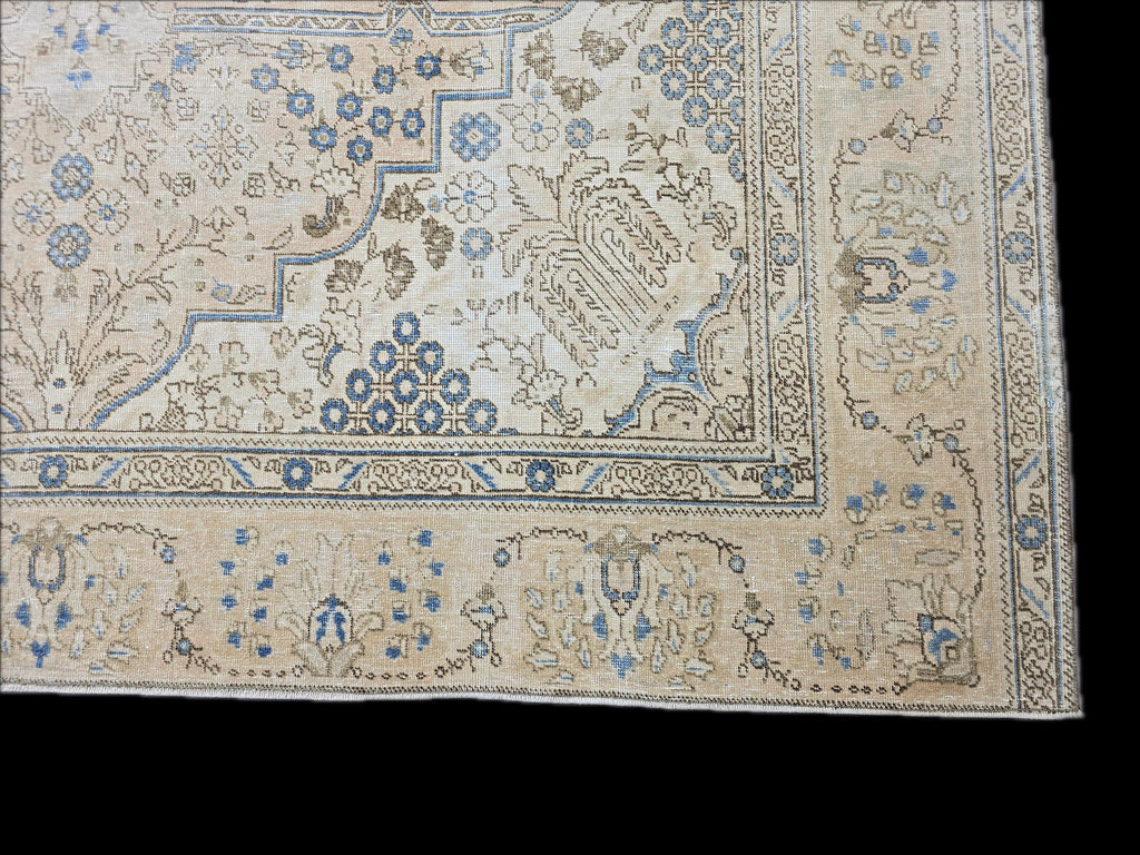 Hand-Knotted Oushak Rug: 9.5x12.2 ft. Vintage Turkish Wool Area Rug